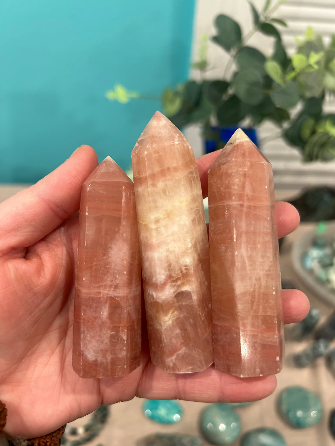 Strawberry Calcite Tower