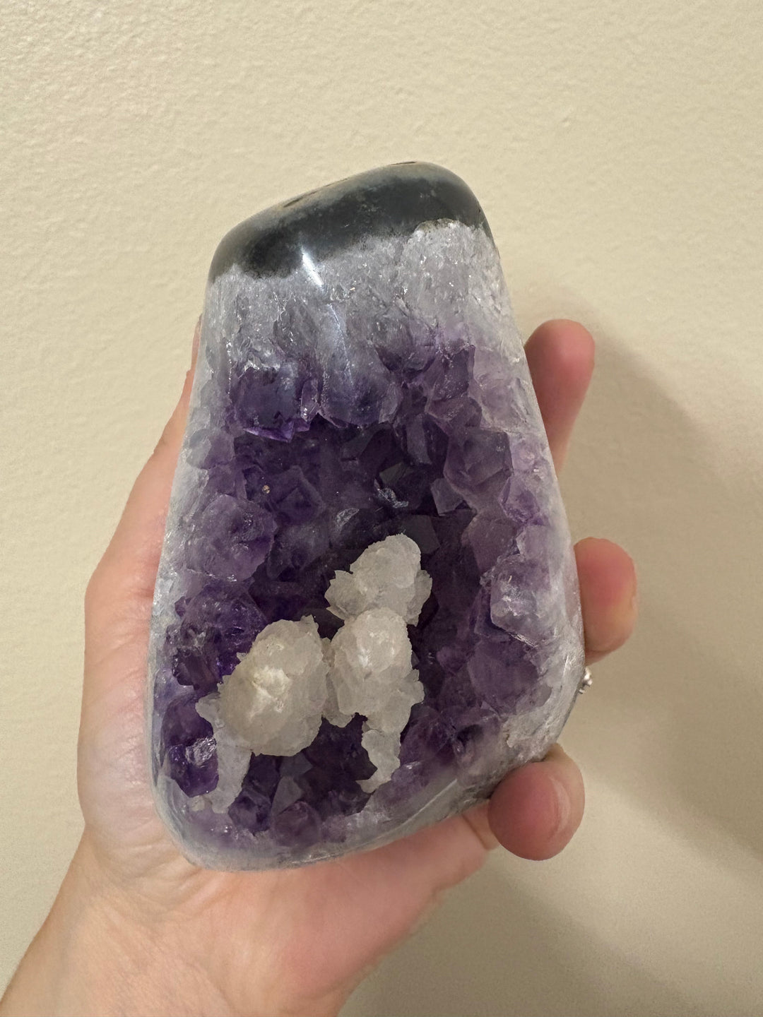 Amethyst Geode with Calcite Inclusions