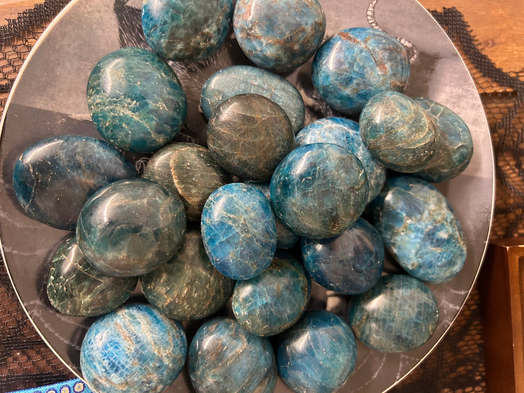Blue Apatite Palm Stones