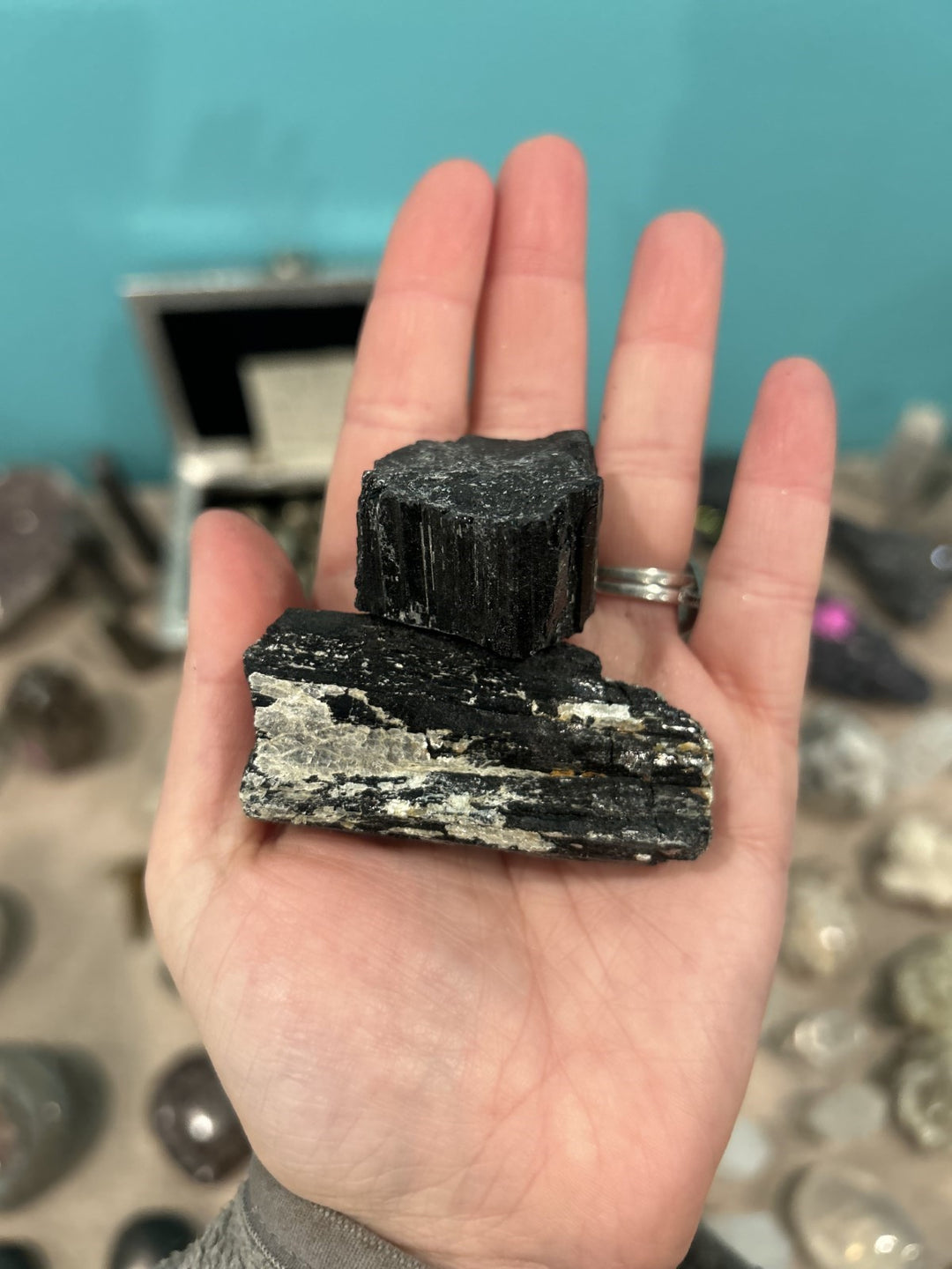 Black and Gray Layered Stone