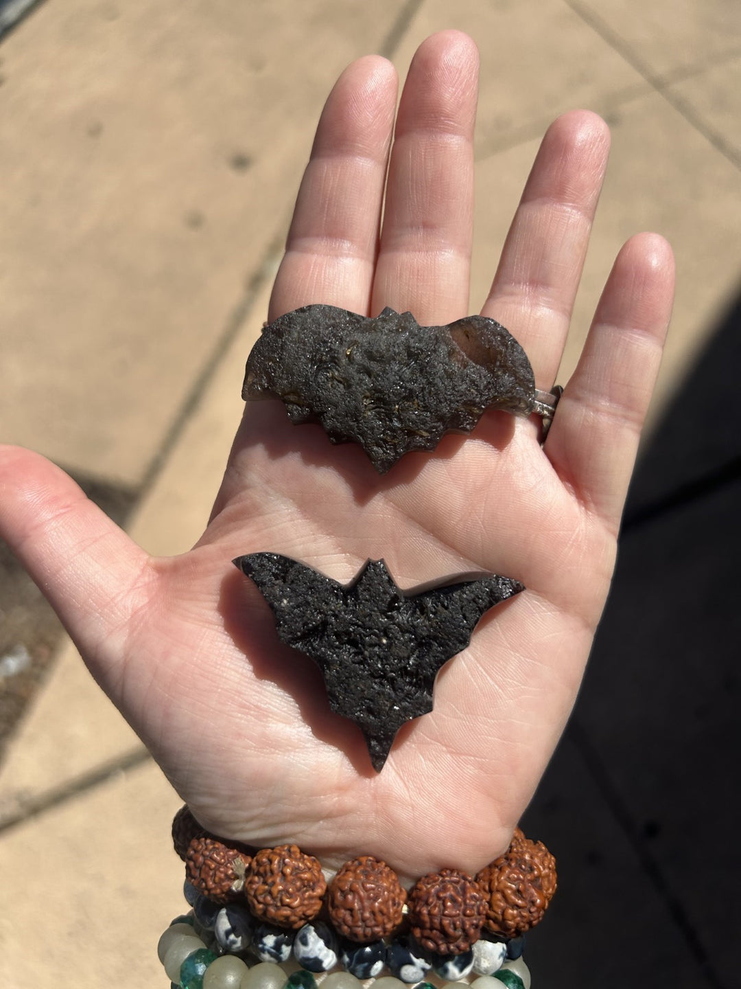 Tektite Bat Carvings