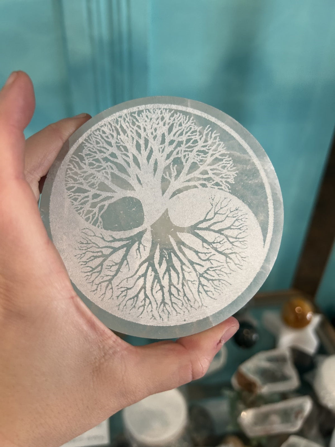 Large Tree of Life Selenite Charging Plate