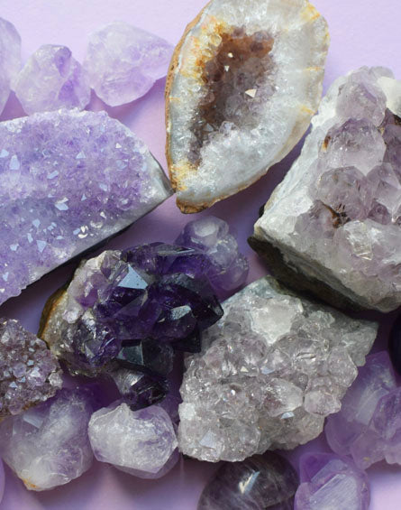 Purple and Clear Quartz